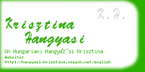 krisztina hangyasi business card
